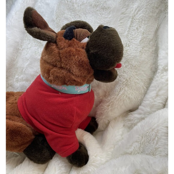 1997 Vintage TRENDMASTERS BULLDOG PLUSH 14” Puppy With Red Sweater - Picture 4 of 8